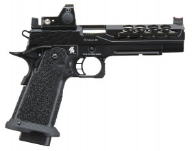 Photo PG9003N-6 Stryk Hi-Capa 5.1 Black GBB Airsoft Pistol with RMR