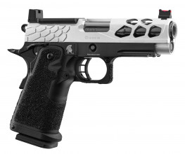 Photo PG9008S-01.jpg GBB Stryk Hi-Capa 4.3 Silver Lancer Tactical Airsoft Pistol