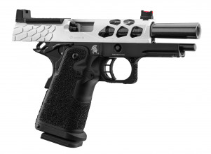 Photo PG9008S-02.jpg GBB Stryk Hi-Capa 4.3 Silver Lancer Tactical Airsoft Pistol